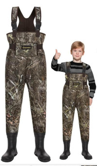 Gonex Neoprene Chest Waders with Boots for Kids US6/7 “READ NOTE