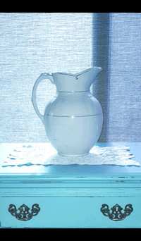 Price reduced! Antique white pitcher