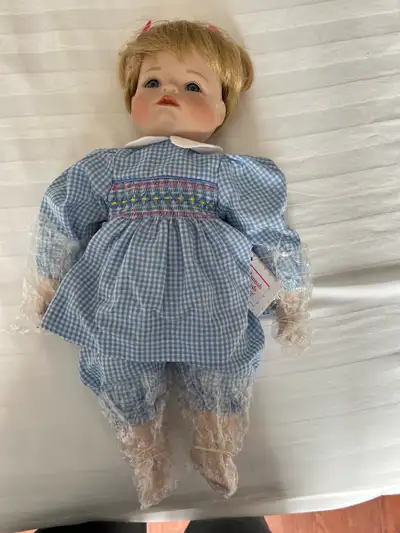 This is a 1993 Ashton-Drake Galleries 'Lots of Love' Collection Doll designed by Theo Menzenbach. Th...