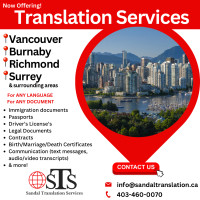 CERTIFIED TRANSLATION SERVICES - SANDAL TRANSLATION SERVICES LTD