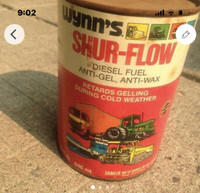 Collectible Wynn’s 32 oz  Shur-Flow Diesel Anti Gel Anti Wax
