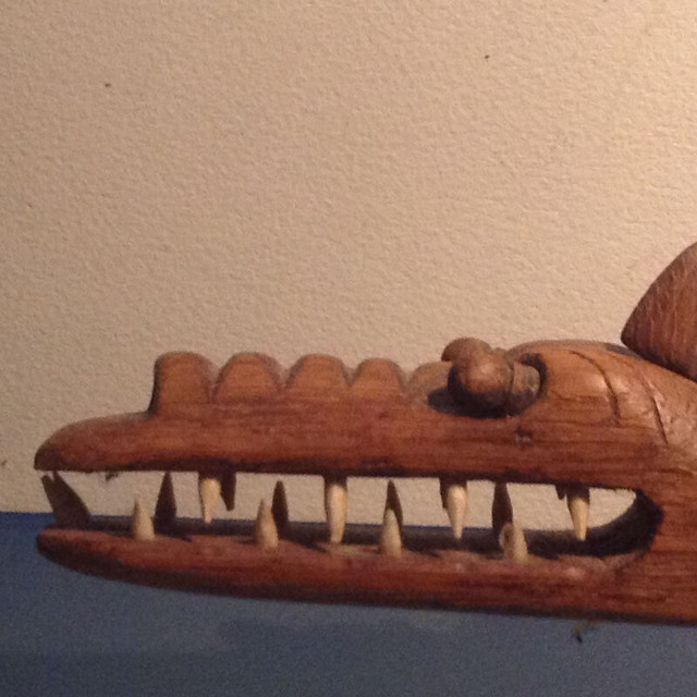 Vintage Borneo Tribal War Canoe Wood Carved in Arts & Collectibles in Vancouver - Image 4