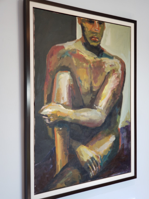 Piloz, Homme nu, huile sur toile, 30x40, signé /Naked man, oil dans Art et objets de collection  à Longueuil/Rive Sud - Image 3
