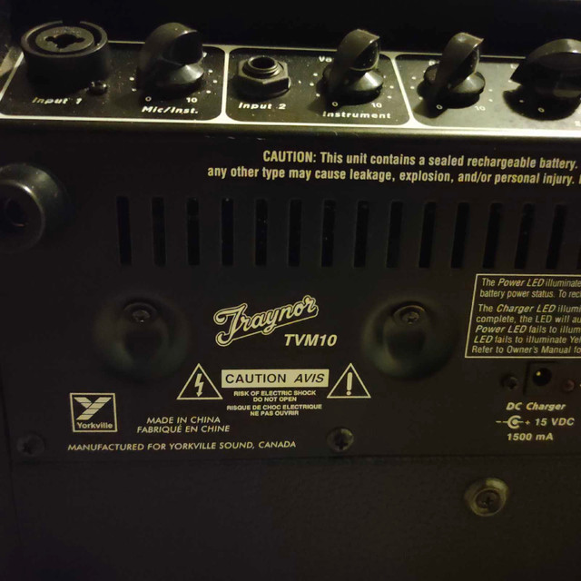 Traynor TVM10 battery powered amp in Amps & Pedals in Edmonton - Image 3