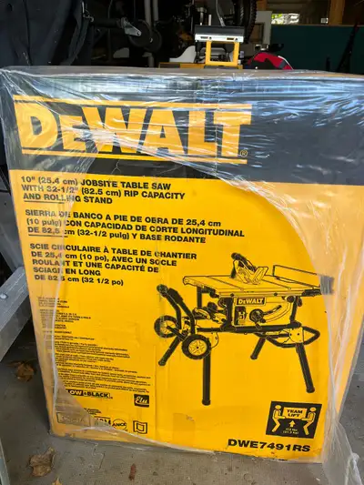 New Dewalt DWE7491RS portable table saw, View more