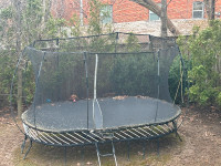 Large trampoline for sale incredibly cheap.