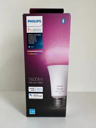 Philips Hue White & Colour Ambiance A21 Bulb, 1600 lumen, View more