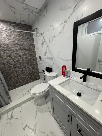 2 large private rooms with private washrooms for rent in a fully renovated house located in Etobicok...