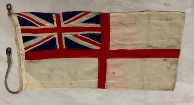 Rare Vintage WW2 British White Ensign Battle Flag, View more