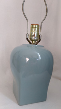 Vintage Lamp Base Blue Green Ceramic