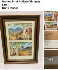 Vintage Antique Water Painting 