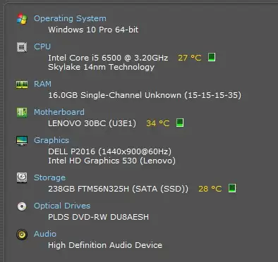 Lenovo SFF Intel i5-6500 3.2Ghz 16GbRAM 256Gb ssd 24" LED screen in Desktop Computers in City of Toronto - Image 11