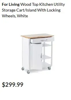 Kitchen storage cart - w drawer, closed storage, 2 adj shelves, View more