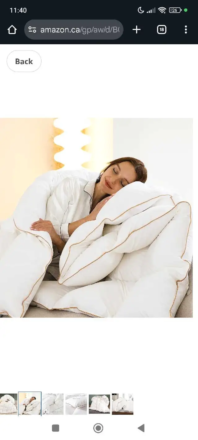 Puffy White Goose/Duck Feather Down Comforter, All Season Warmth62854390596610121