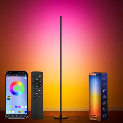 Luckystyle Corner Floor Lamp with 16M Colors, RGB+IC, 172 LEDs,, View more