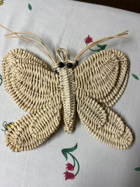 New three wicker butterfly decoration 