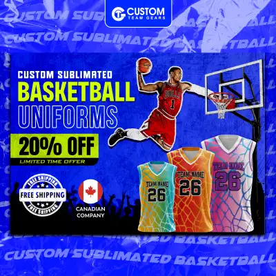 Custom Sublimated Basketball Jerseys in Canada, View more