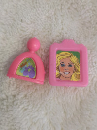 90's Barbie Picture Frame & Bottle - Barbie Playhouse Accessory