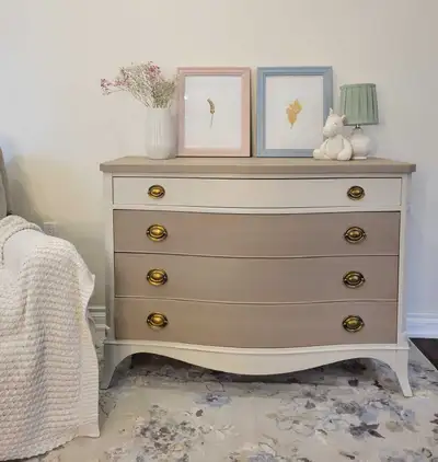 Solid Wood Nursery Dresser – Refinished, Dovetail Drawers, View more