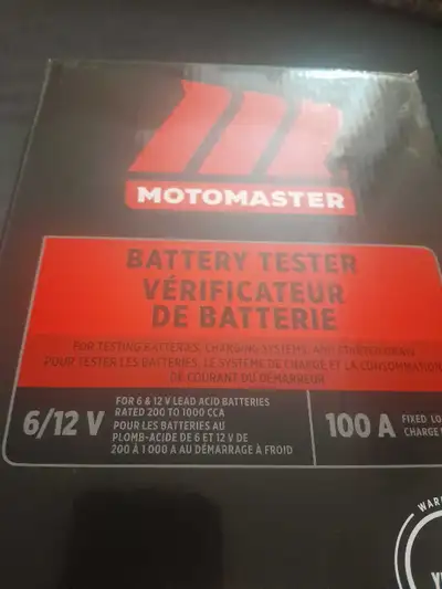 MOTOMASTER BATTERY TESTER NEW., View more
