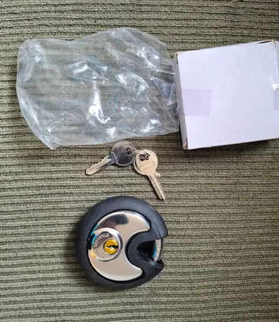Heavy Duty Steel Keyed Padlock Disc for Storage Unit - New, View more