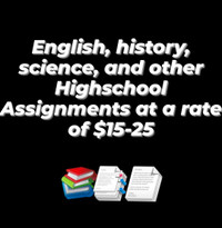 Science and English tutoring and assignments 