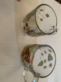 Disney glass mugs -set of 2