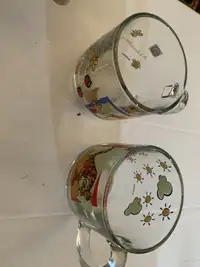 Disney glass mugs -set of 2
