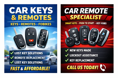 Need a replacement key fob, condo building fob, or garage door remote? We program and supply all typ...