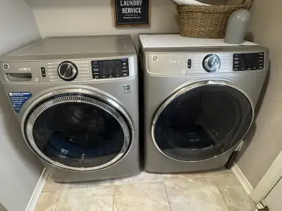 Large Capacity GE Front Load Washer & Dryer - 2 yrs old, View more
