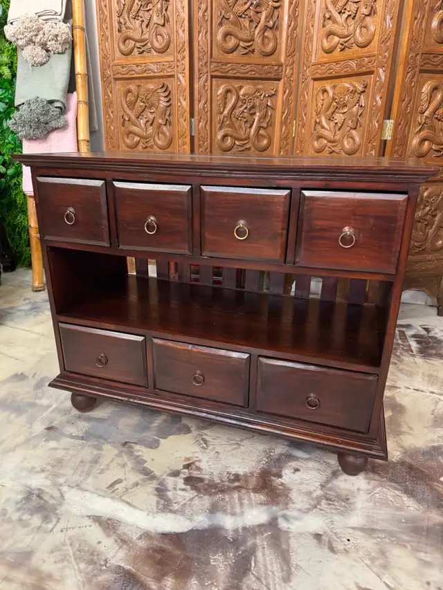 Bahut, Commode 6 tiroirs, Petit buffet en acacia, cabinet Inde in Hutches & Display Cabinets in City of Montréal - Image 5