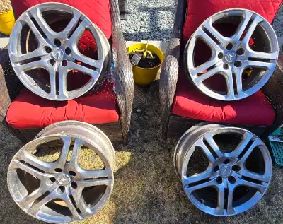 18" Rims Off 2008 Acura TL. Had them on my 2005 Acura TSX. Rims are good with balancing but have cur...