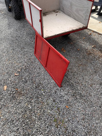 Heavy duty trailer with dump and removable tailgate. 2 inch ball