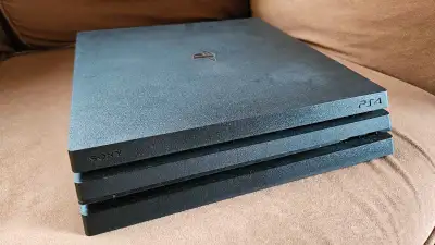 PS4 Pro  +  Controller, Cables, Game, View more