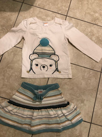 Matching Gymboree shirt and skirt, Size 4T and 5T