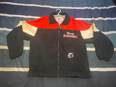Vintage 1991-92 Chicago Blackhawks NHL Shain Jacket, View more