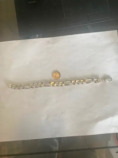 9 inch sterling silver men’s bracelet 36 grams, View more
