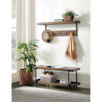 Brand new hall tree - solid wood coat rack and bench 
