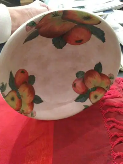 large Italian ceramic Bow.12" Dia x 5 high x 4.5 d, View more