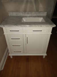 Brand new 36 inch bathroom vanity & stone top & Moen faucet