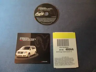 VINTAGE DODGE GRAND CARAVAN 2010 OWNER'S INFORMATION DVD-RARE!, View more