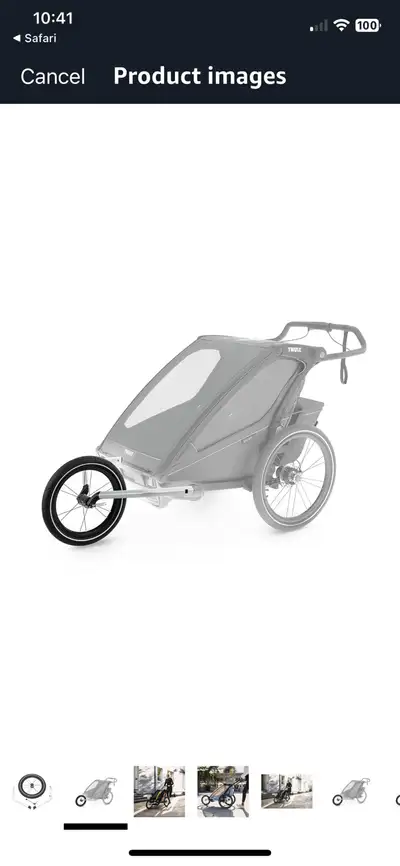 Thule chariot jogging kit 2, Compatible with Thule Chariot Cross stroller (Double) and Thule Chariot...