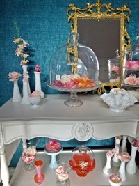 Cake Stand & Milk Glass
