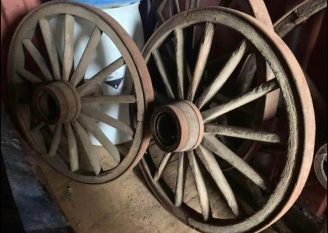 Historic Canadian Pioneer Wagon Wheels  in Arts & Collectibles in Delta/Surrey/Langley