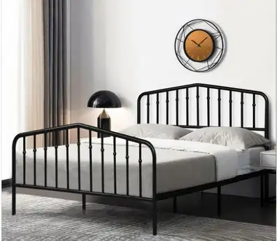 Queen Size Metal Bed Frame Steel Slat Platform, View more