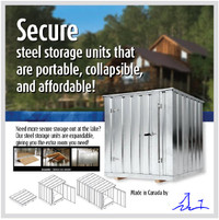 KWIK-STOR STORAGE CONTAINER.BYLAW FRIENDLY BACKYARD STORAGE UNIT