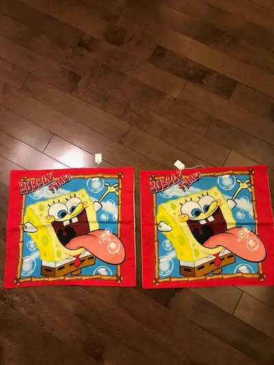 Sponge Bob and Sponge Bob and Patrick pillow covers, View more