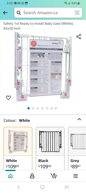Safety 1st Ready to Install Gate.  29"-42" wide. New in box., View more