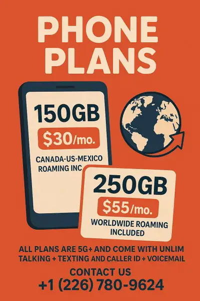 LIMITED-TIME PHONE PLAN DEALS! Stay connected locally and globally — without breaking the bank. 2 AM...