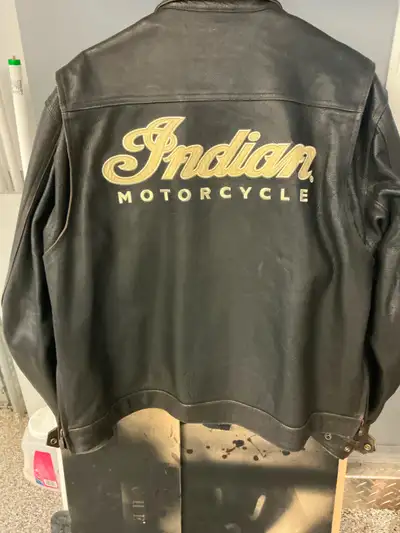 Men’s medium Indian leather riding jacket, View more